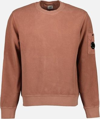 C.P. Company Mens Brushed Fleece Lens Sweat - Brown - Size: 38