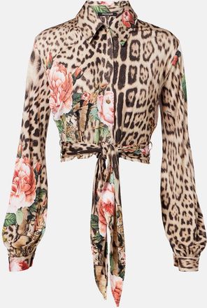 Roberto Cavalli Printed cropped shirt