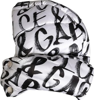 Dolce & Gabbana White Logo Print Whole Head Wrap Capello Mens Hat (Pre-Owned)