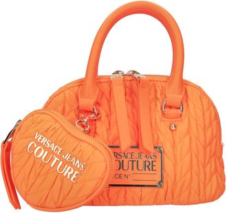 Versace Jeans Couture Tassen, Dames, Oranje, ONE Size, Leer, Schoudertas van stof en imitatieleer