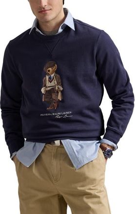 Polo Ralph Lauren Polo Bear Sweatshirt in Fa25 Faded Blue Hrtg Bear at Nordstrom, Size Xx-Large