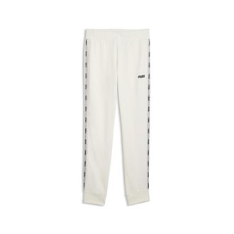 Puma Pantaloni della tuta con nastro da donna, Abbigliamento, Bianco, S