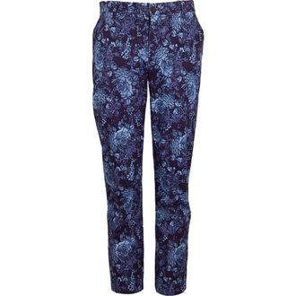 Lords of Harlech Caspian Stretch Cotton Chino Pant in Roma Floral Plum at Nordstrom, Size 3638