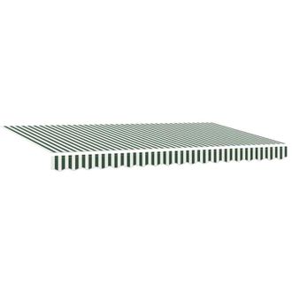 vidaXL Tela De Recambio Para Toldo Verde Y Blanco 400 X 200 Cm Lona Vidaxl