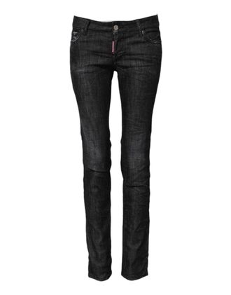 Dsquared2 Dsquared&sup2; Cotton Low Waist Skinny blue Womens Jeans