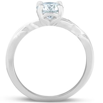 Pompeii3 1 1/4 ct Solitaire Moissanite Vine Engagement Ring 14k White Gold