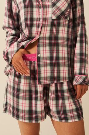 Stripe and Stare Ecovero Pyjama Shorts in No Grey Days at Nordstrom, Size X-Small Uk