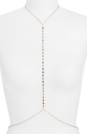 Vidakush Rainbow Station Body Chain in Multi/Gold at Nordstrom, Size Xx-Large