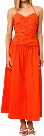 Solid & Striped Adina Midi Dress In Habanero