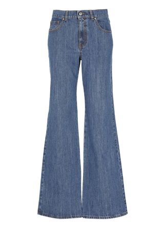 P.A.R.O.S.H. Blue Cojin Cotton Jeans