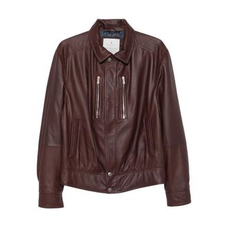 Brunello Cucinelli Zip-fastening Leather Jacket