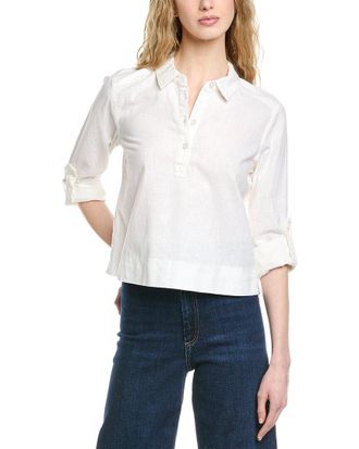 Michael Stars Nat Linen-Blend Shirt