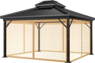 OEM Tela Mosquitera, Acceso Con Cremallera, Dise&ntilde;o Plegable, Malla Marr&oacute;n Solamente-a, L360xw360xh230cm-a