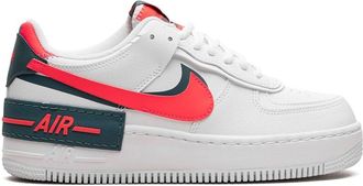 Nike Air Force 1 Shadow White/Solar Red sneakers - women - Rubber/Calf Leather/Fabric - 8.5