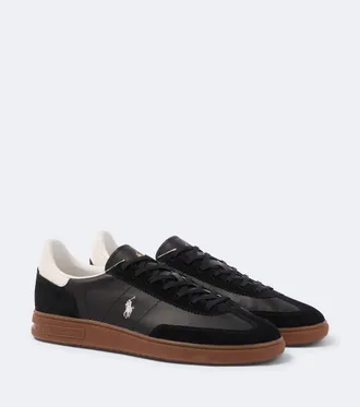 Polo Ralph Lauren Bedford suede-trimmed leather sneakers