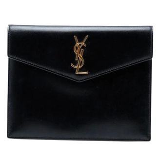 Saint Laurent Pre-owned Clutches, female, Black, Size: ONE SIZE Pre-owned Clutch Bag