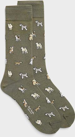 Paul Smith Mens Mini-dog dress socks
