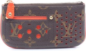 Louis Vuitton Brown Orange Monogram Pvc Coated Canvas Leather Coin Purse/Coin Case (Pre-Owned)
