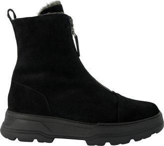 Paul Green Cameo Faux Fur Bootie in Black Soft Suede at Nordstrom, Size 8.5Us