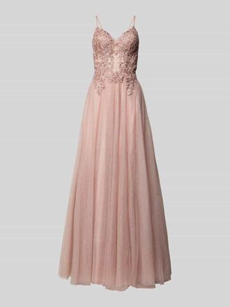 Luxuar Luxuar Abendkleid mit Spitzenbesatz in Rosa, Gr&ouml;&szlig;e 36