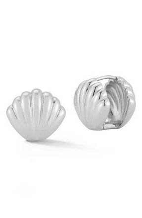 Glaze Jewelry Shell Hoop Earrings in Silver at Nordstrom Rack