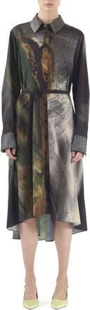 Jason Wu belted shirt dress - women - Polyester - M - Black