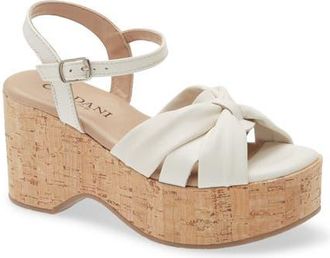 Cordani Jeffy Cork Platform Sandal in Cream Leather at Nordstrom, Size 5.5Us
