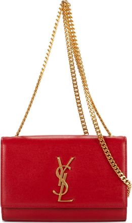 Saint Laurent Borsa a spalla con catena e logo - Rosso