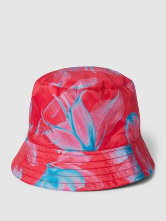 A|X Armani Exchange Bucket Hat mit Allover-Muster in Koralle, Größe L/XL
