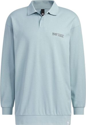 adidas Verbiage Long Sleeve Polo Shirts Teal IK3509