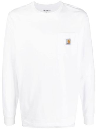 Carhartt Work in Progress chest logo-patch detail T-shirt - men - Cotton - M - White