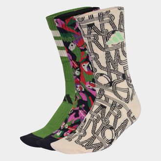 adidas Funktionssocken ADIDAS PERFORMANCE W FARM 3PP, Damen, Gr. L (43/45), crystal linen, schwarz, crew gr&uuml;n, Obermaterial: 57% Baumwolle, 37% Polyester, 5%