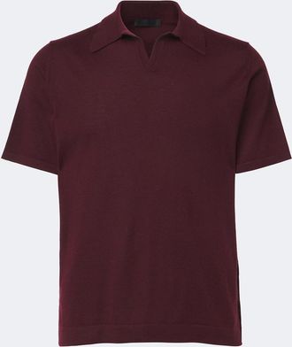 Saman Amel David cashmere and silk polo shirt