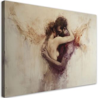 Artgeist Quadro su tela, Nudo Amore Donna Uomo Beige - 120x80