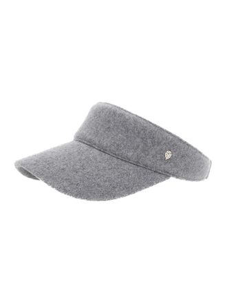 Helen Kaminski Berkley Grey Visor With Logo Detail On The Front In Wool Woman