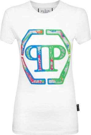 Philipp Plein T-Shirt Pure - Dames - T-shirts - Wit - S - Katoen - Tops