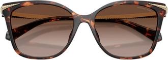 Michael Kors Andermatt Zonnebril - Dames - Zonnebrillen - Bruin - 55 MM - Accessoires