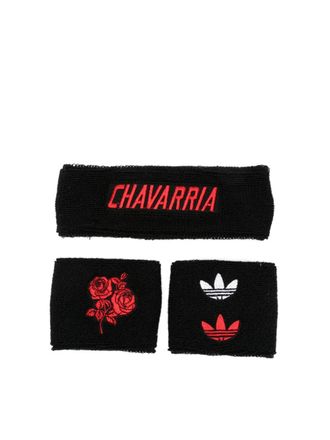 adidas x Willy Chavarria sweatband set (set of three) - unisex - Spandex/Elastane/Polyamide/Recycled Polyester - One Size - Black