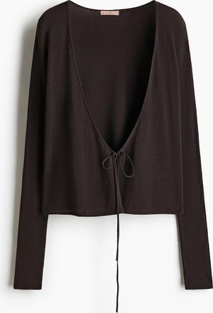H&M Gerippter Cardigan - Brown