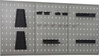 vidaXL Tableros De Clavijas Para Pared 3 Unidades Acero 40x58 Cm Vidaxl