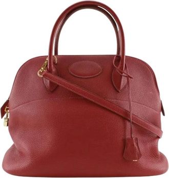 Herm&egrave;s Pre-owned Bolide 35 Handtas - Dames - Vintage Handtas - Rood - ONE Size - Leer - Vintage