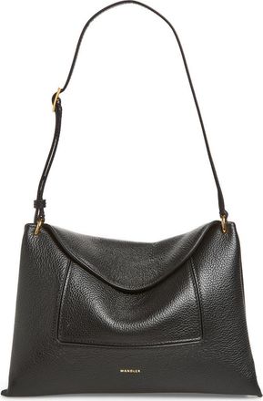 Wandler Penelope Slouch Leather Crossbody Bag in Black Crust at Nordstrom
