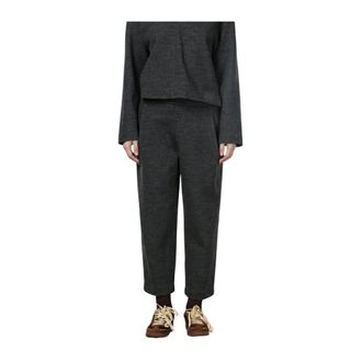 Mason's Pantalones Chinos de Tejido Jersey con Corte Balloon - Trousers - Mujer - Gris - 2XS