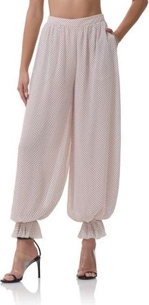 AFRM James Pin Dot Pants in Mauve Pin Dot at Nordstrom, Size X-Small