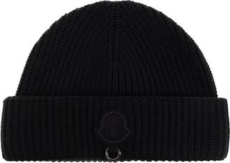 Moncler Zwarte Muts - Dames - Hoeden - Zwart - ONE Size - Wol - Accessoires