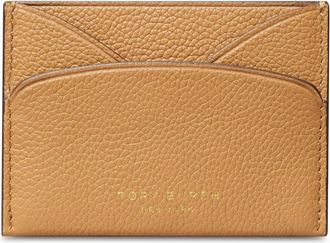 Tory Burch Romy Flat Card Case - Dames - Portefeuilles - Bruin - ONE Size - Leer - Accessoires