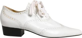 Dolce & Gabbana Brogue Oxford - Dames - Veterschoenen - Wit - 39 EU - Leer - Schoenen
