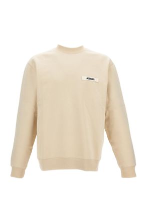Jacquemus Black Round Neck Logo Crewneck Sweatshirt