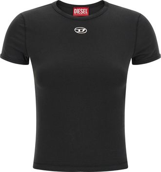 Diesel Uncutieslong-Od T Shirt Nero-Donna