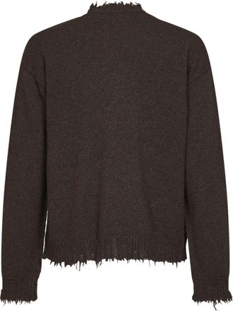 Uma Wang Mens Crewneck Cashmere Sweater - Brown